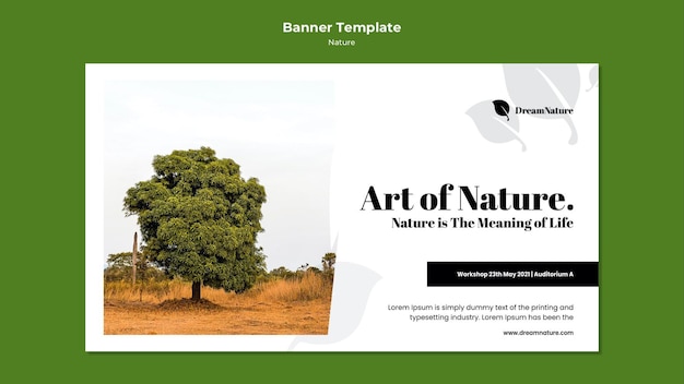 PSD gratuit modèle de bannière nature