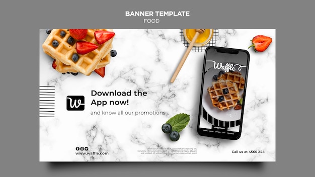 PSD gratuit modèle de bannière de nourriture délicieuse