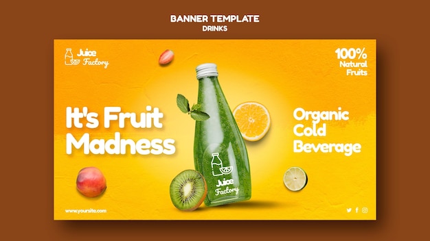 Modèle de bannière d'offre de boissons