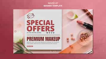 PSD gratuit modèle de bannière offre spéciale de maquillage