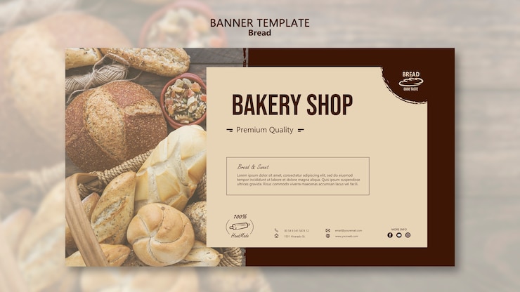 PSD gratuit modèle de bannière de pain