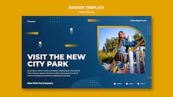 PSD gratuit modèle de bannière de parc de la ville