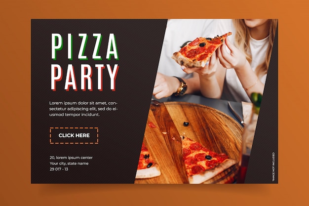 PSD gratuit modèle de bannière de pizza