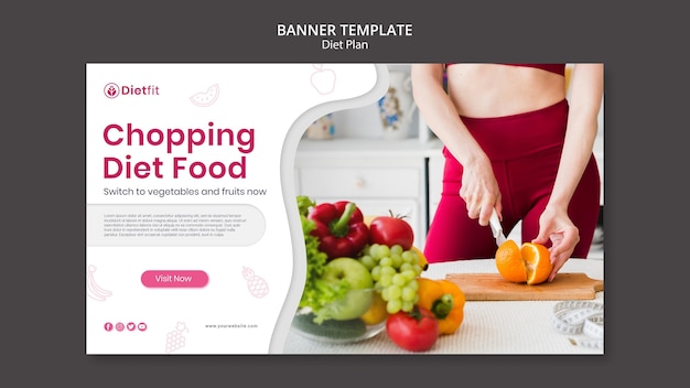 PSD gratuit modèle de bannière de plan de régime