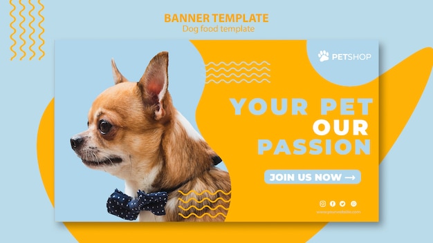 Modèle de bannière pour animalerie