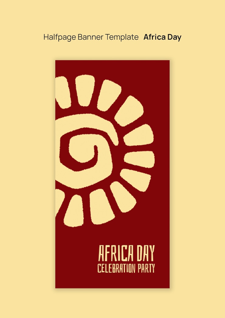 PSD gratuit modèle de bannière pour la célébration de la journée de l'afrique