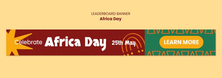PSD gratuit modèle de bannière pour la célébration de la journée de l'afrique