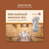PSD gratuit modèle de bannière pour la journée internationale des musées