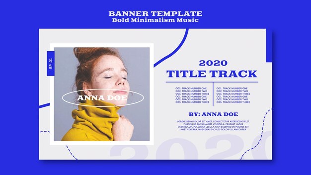 Modèle de bannière pour musicien