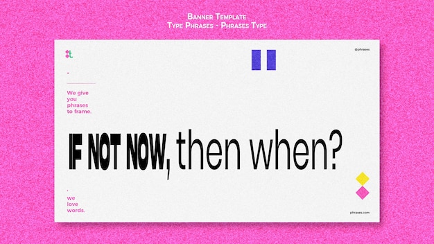 PSD gratuit modèle de bannière pour les phrases de type