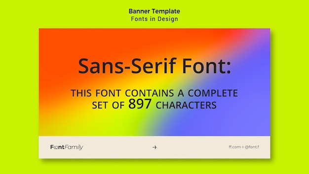 Modèle De Bannière Pour Les Polices Et Le Design