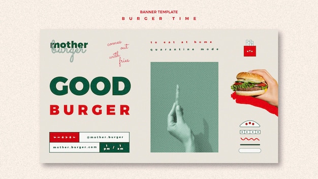 PSD gratuit modèle de bannière pour restaurant burger