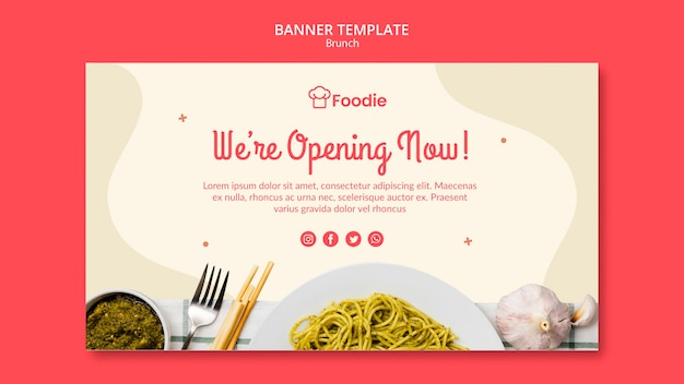 PSD gratuit modèle de bannière pour restaurant