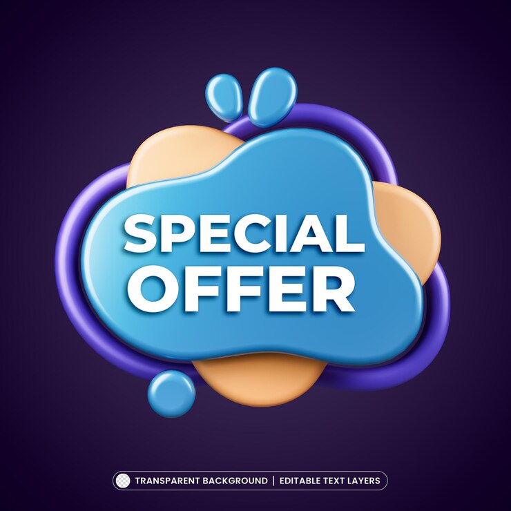 PSD gratuit modèle de bannière de promotion 3d offre spéciale