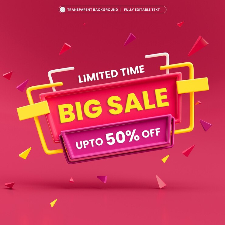 PSD gratuit modèle de bannière de promotion d'offre de grande vente