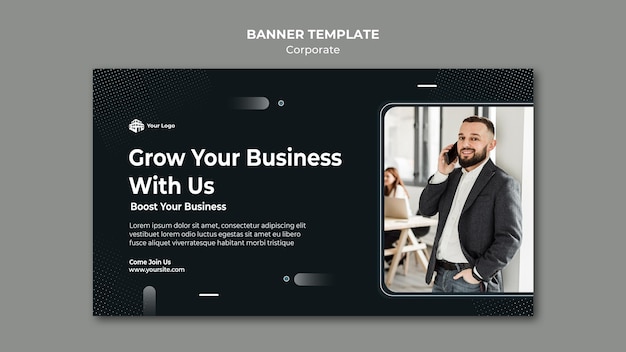 Modèle de bannière publicitaire d'entreprise