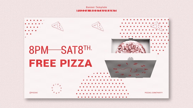 PSD gratuit modèle de bannière publicitaire de restaurant de pizza