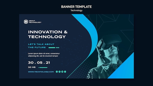 PSD gratuit modèle de bannière de réalité virtuelle