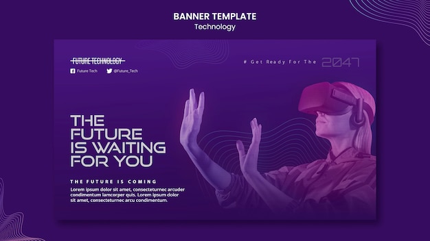 PSD gratuit modèle de bannière de réalité virtuelle