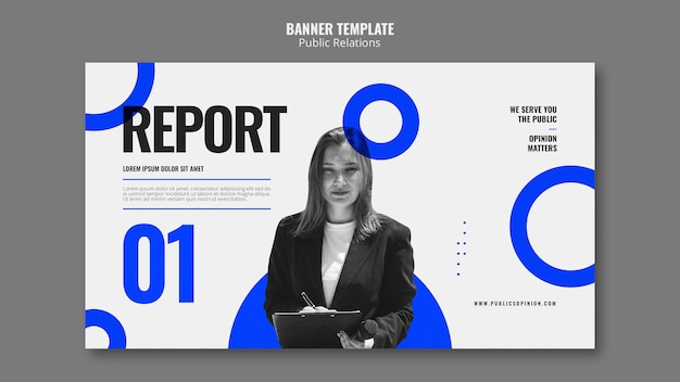 presentations powerpoint gratuit PSD gratuit modèle de bannière de relations publiques