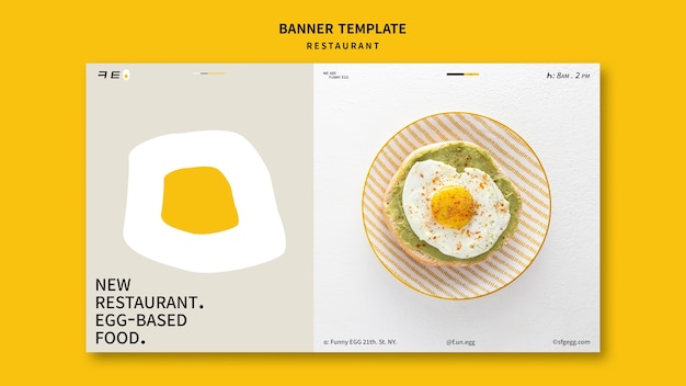 PSD gratuit modèle de bannière de restaurant