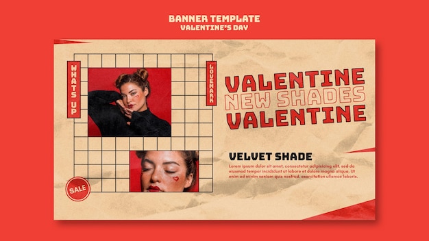 PSD gratuit modèle de bannière de saint valentin