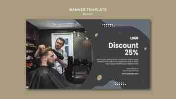 PSD gratuit modèle de bannière de salon de coiffure