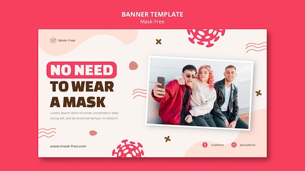 PSD gratuit modèle de bannière sans masque