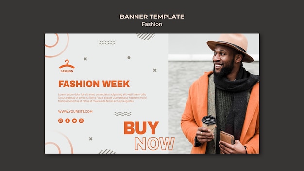 PSD gratuit modèle de bannière de la semaine de la mode