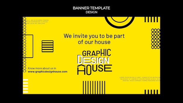 Modèle De Bannière De Services De Conception Graphique