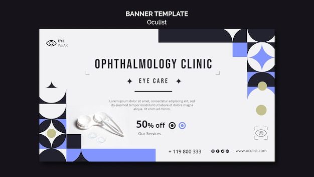 Modèle De Bannière De Soins Oculaires