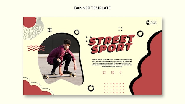 Modèle De Bannière De Sport De Rue