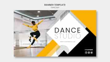 PSD gratuit modèle de bannière avec studio de danse