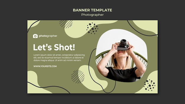 PSD gratuit modèle de bannière de studio de photographe