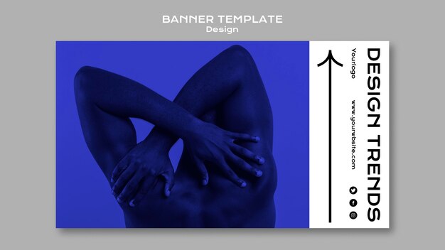 Modèle de bannière de tendances de conception