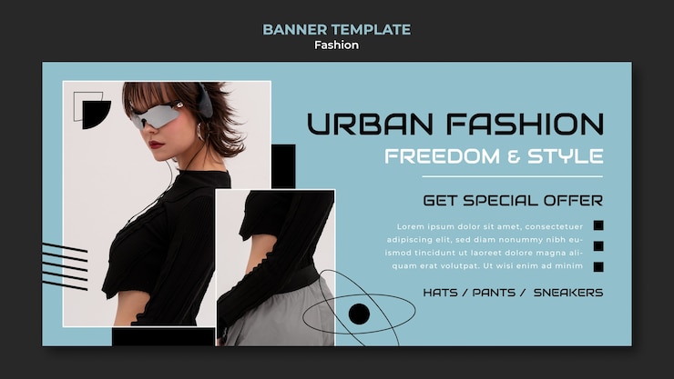 PSD gratuit modèle de bannière de tendances de mode