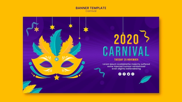 Modèle De Bannière Avec Thème De Carnaval