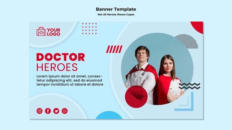 PSD gratuit modèle de bannière tous les héros ne portent pas de capes