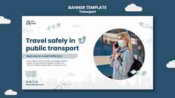PSD gratuit modèle de bannière de transport public