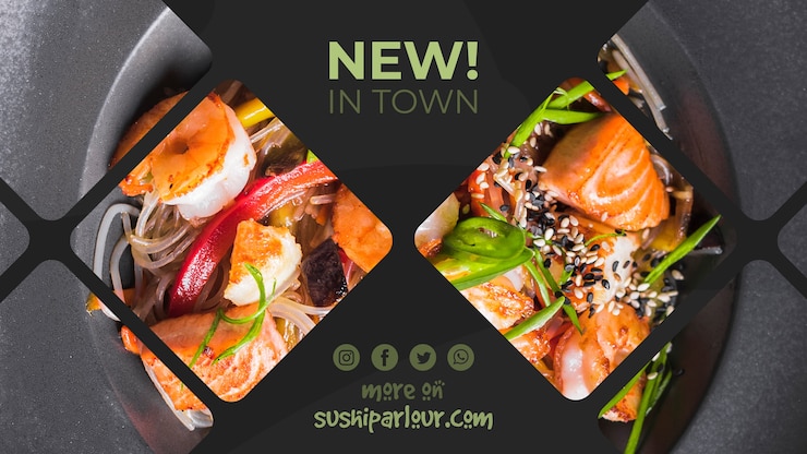 PSD gratuit modèle de bannière web pour un restaurant japonais