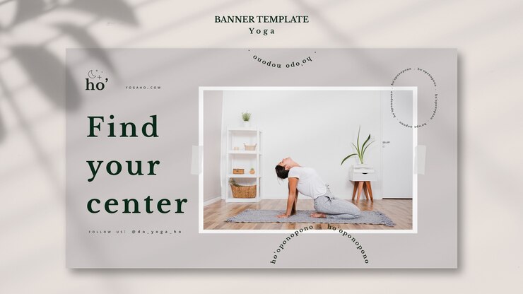 PSD gratuit modèle de bannière de yoga
