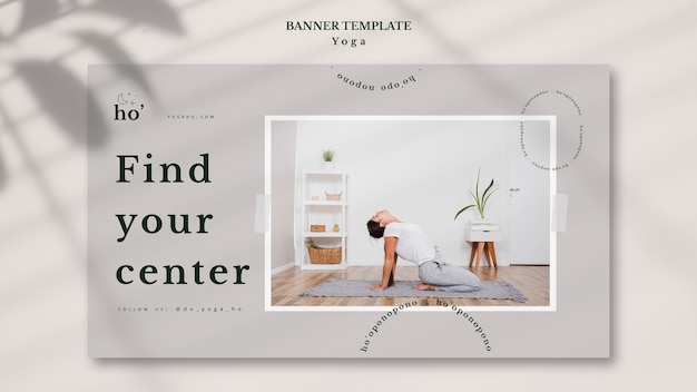 Modèle de bannière de yoga