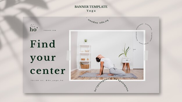 Modèle de bannière de yoga