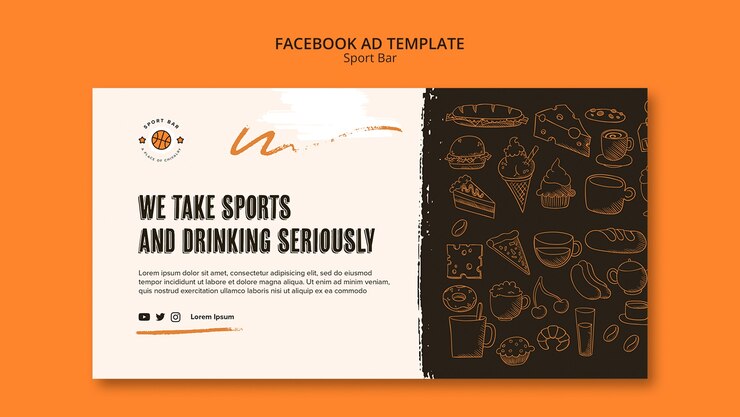 PSD gratuit modèle de barre de sport design plat