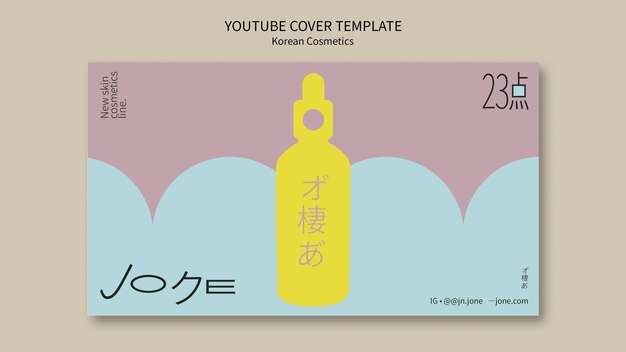 Modèle de beauté coréen design plat