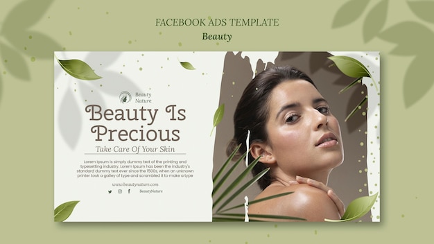 Modèle de beauté design plat