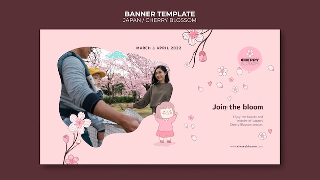 PSD gratuit modèle de belle bannière japon