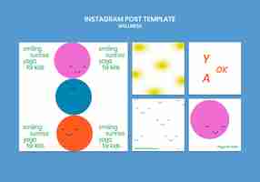 PSD gratuit modèle de bien-être design plat