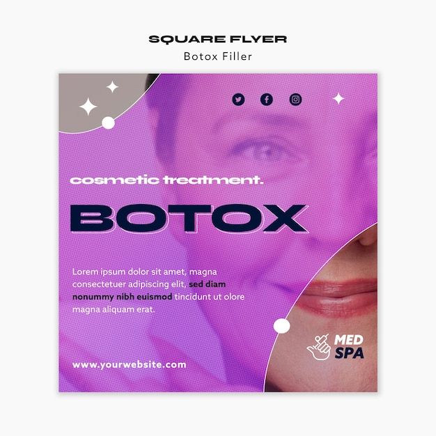 PSD gratuit modèle de botox dégradé