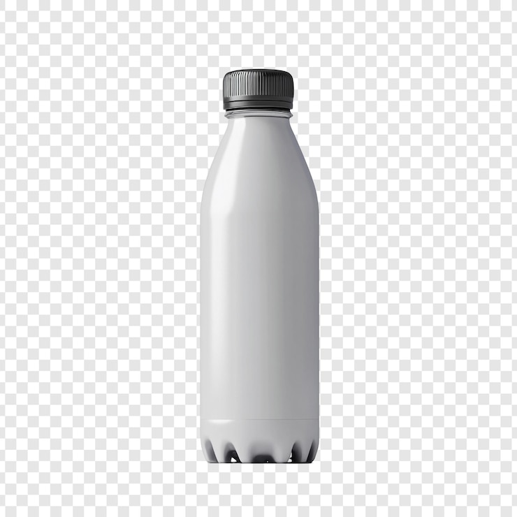 PSD gratuit modèle de bouteille en plastique blanche idéale pour l'image de marque et le design